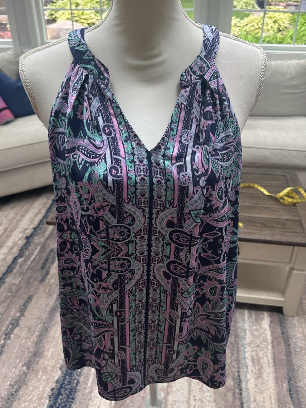Market & Spruce Purple Paisley tank size L